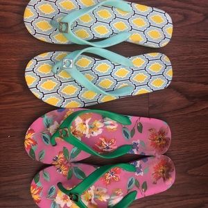 TWO Kate Spade flip flops!